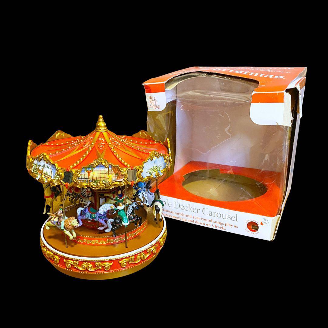 【超美品】希少‼︎ ミスタークリスマス カルーセル メリーゴーランド 箱付 廃盤