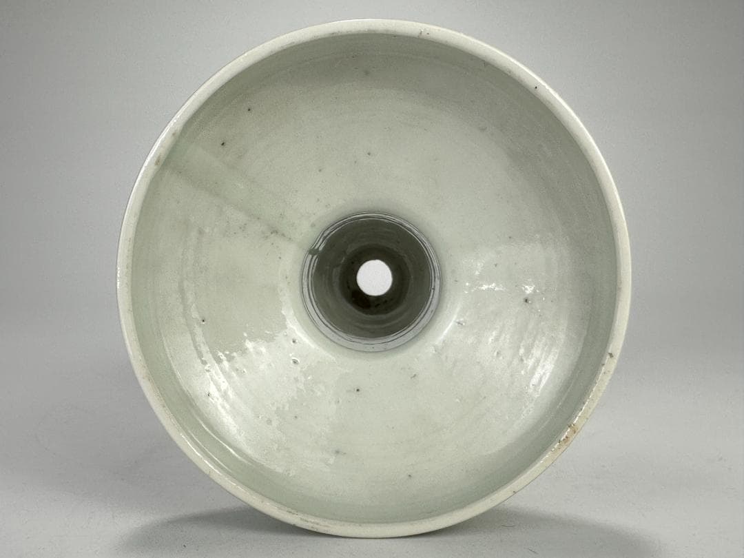 中国美術　清朝　清代　粉彩花卉文燈台　燭台　時代物　唐物　古物　旧蔵家出し