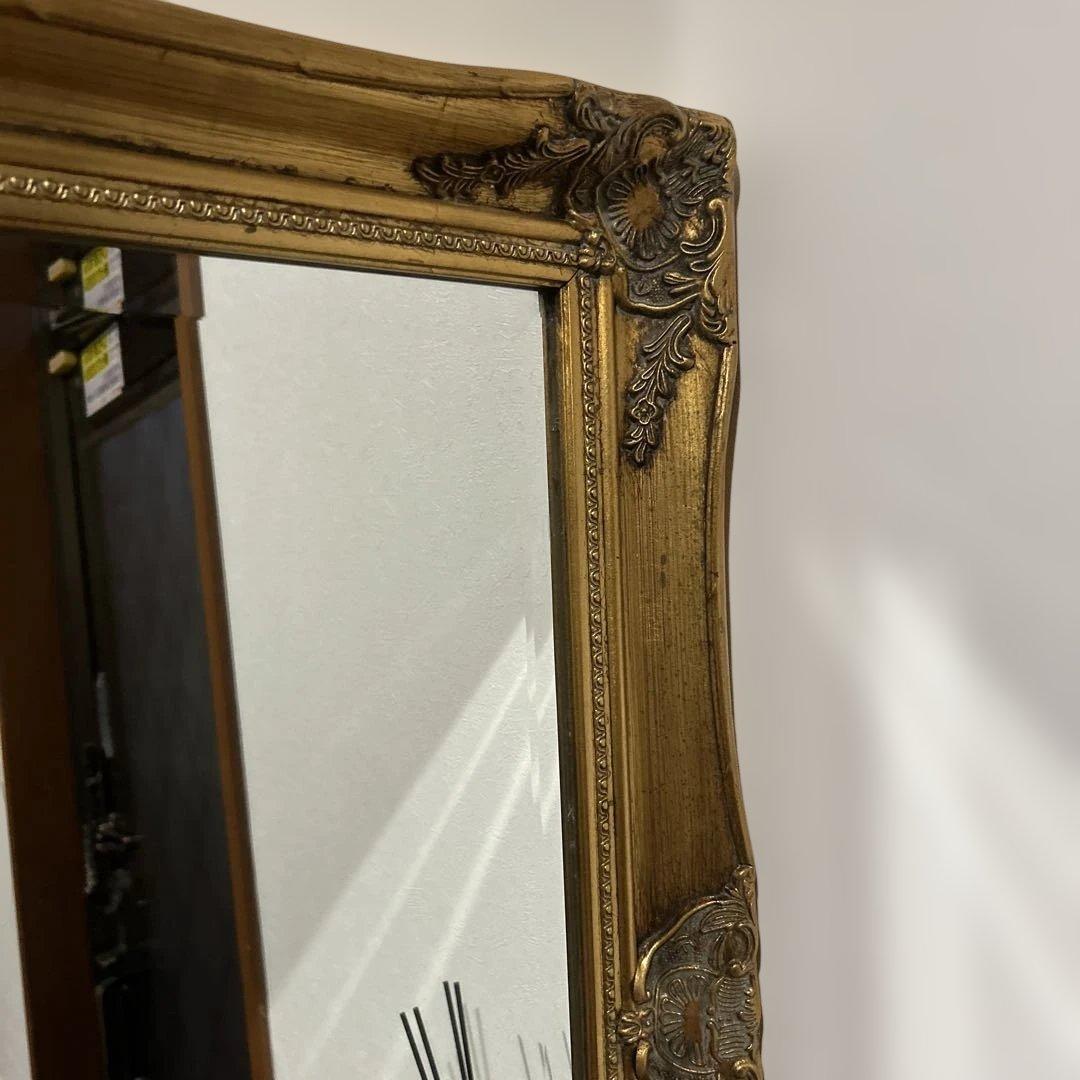 アンティーク調＊彫刻入り金色フレームの鏡