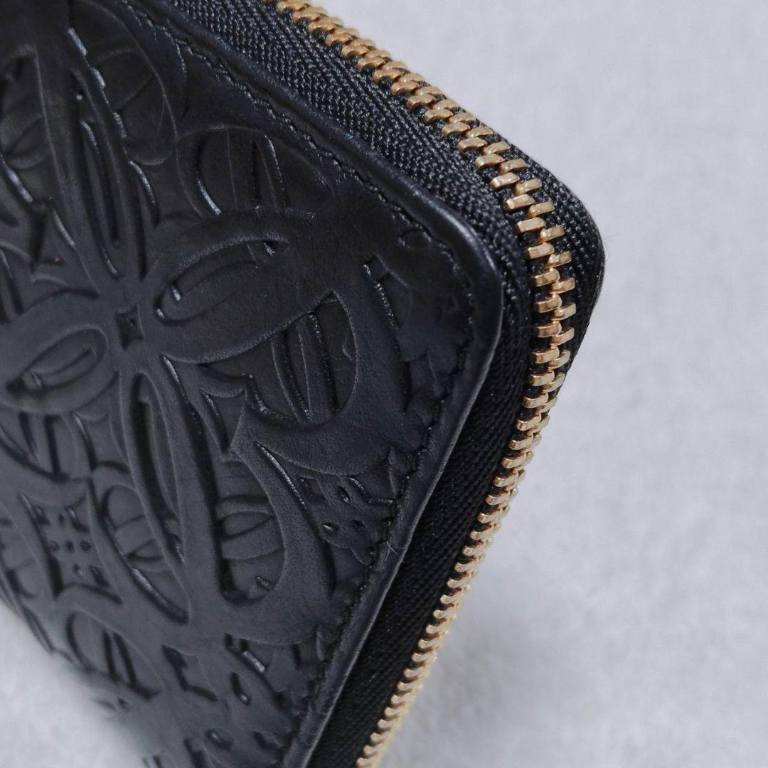 ロエベ リピートアナグラム L字財布 レザー ブラック 美品