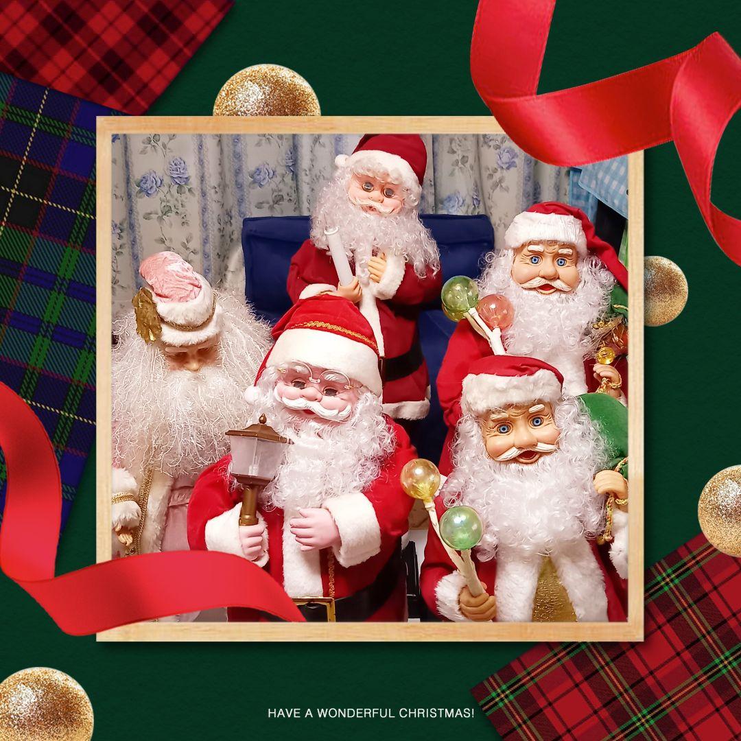 アメリカンヴィンテージ サンタクロース置物 「フィギュア」5体セット