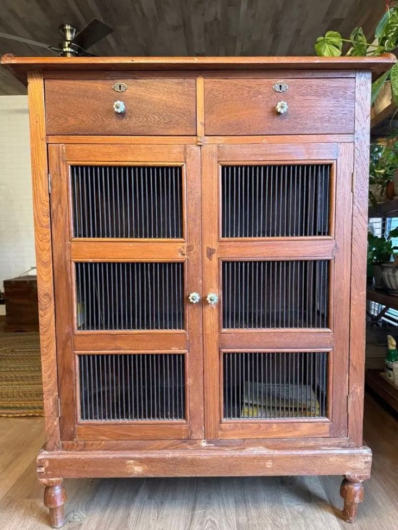 インド　ヴィンテージ　キャビネット　アンティーク　オールドメゾン風
