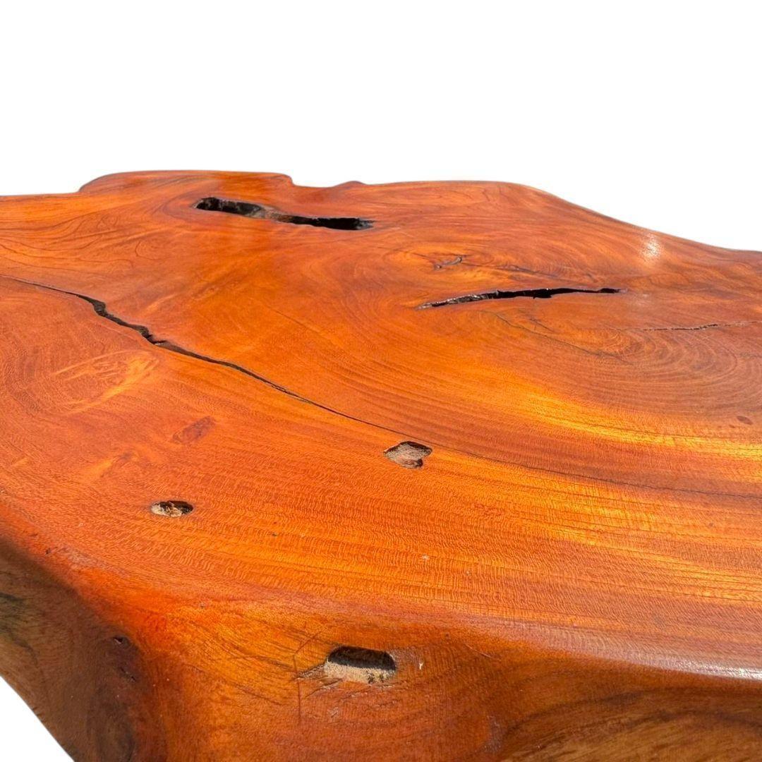 【希少】天然木 一枚板 脚付き 座卓 ローテーブル ちゃぶ台 飾り台 無垢材