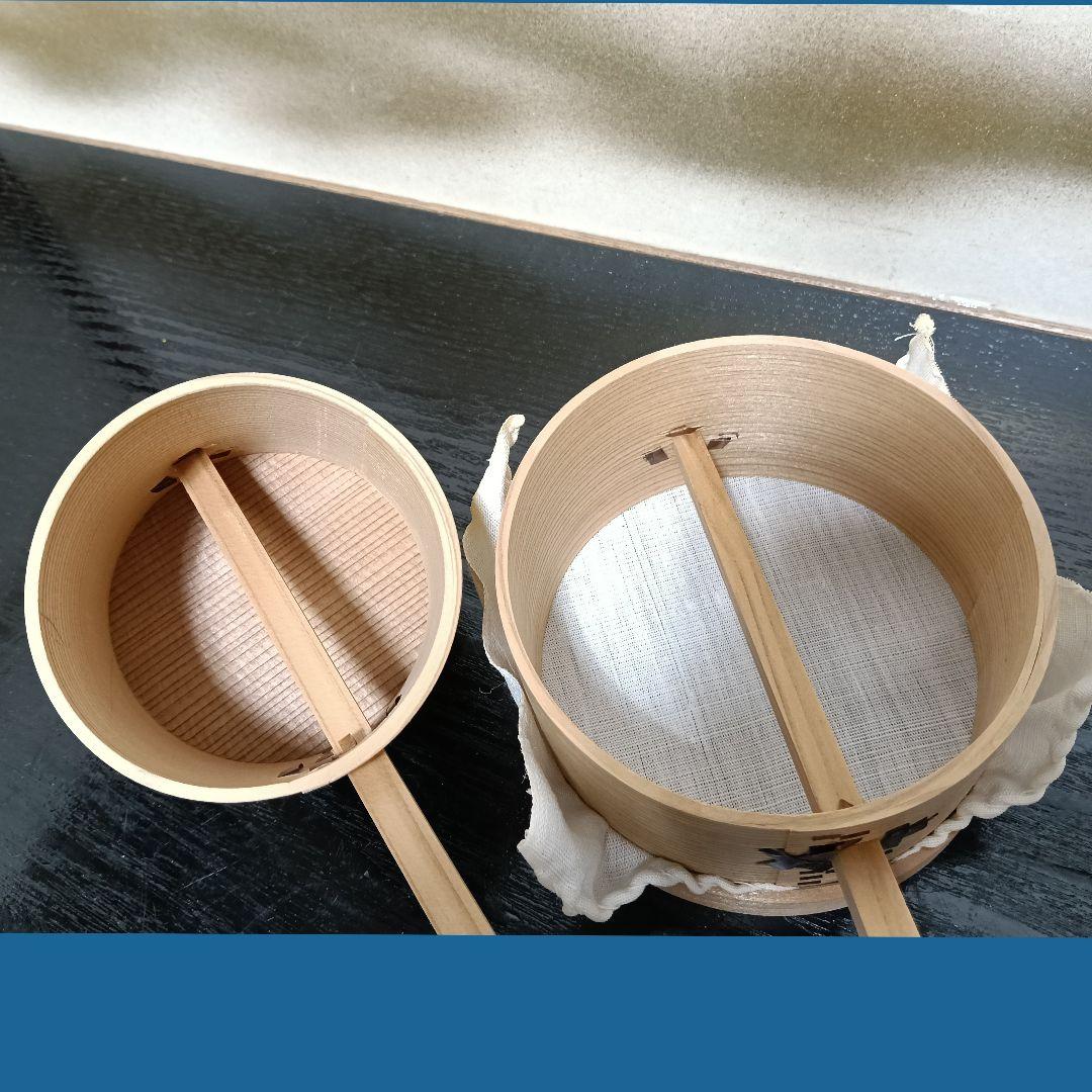 AN6 つくばい杓と水漉杓 替布6枚 未使用 紙箱 茶道具