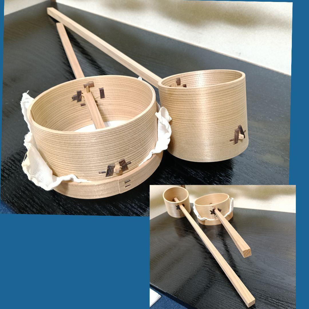 AN6 つくばい杓と水漉杓 替布6枚 未使用 紙箱 茶道具