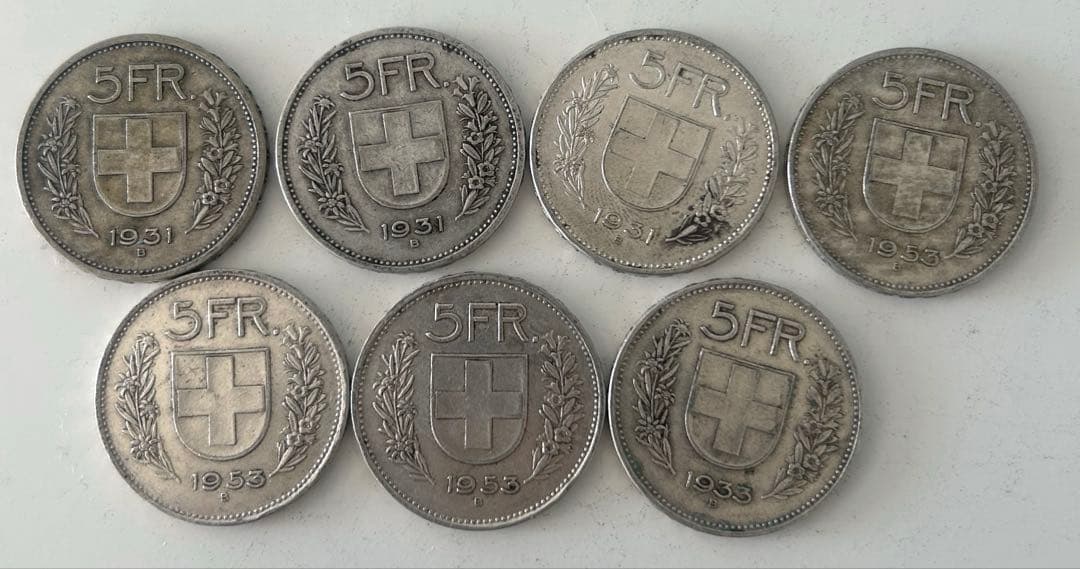 スイスフラン 37枚SET コレクション 外国　硬貨