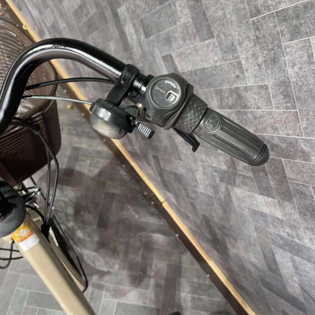 目通し 電動アシスト自転車 ベージュ シティタイプ