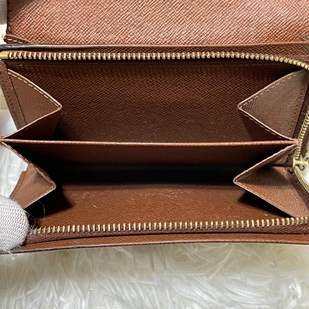 ルイヴィトン　ポルトモネビエトレゾール　折り財布　L字ジップ　モノグラム　PVC