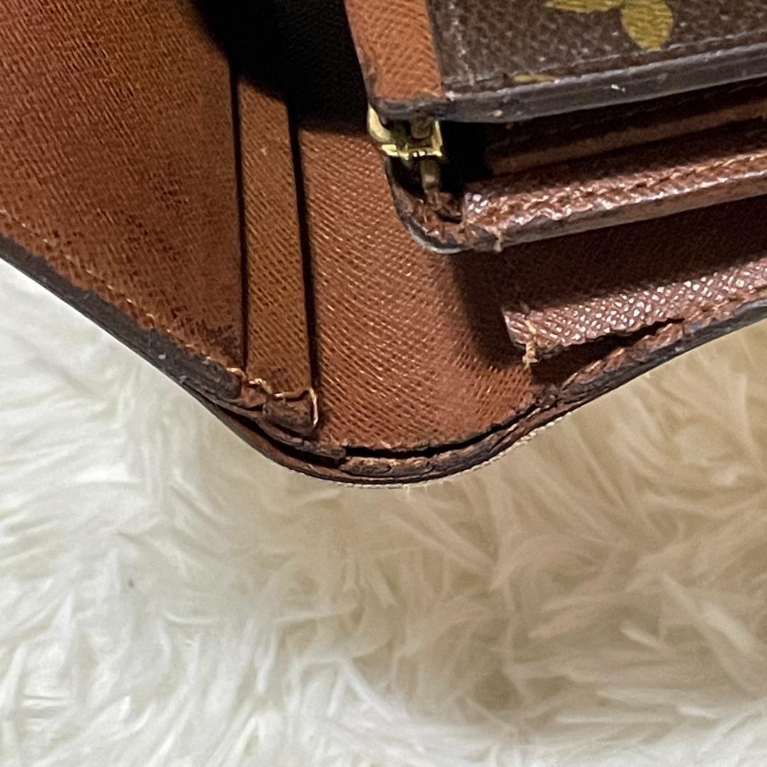 ルイヴィトン　ポルトモネビエトレゾール　折り財布　L字ジップ　モノグラム　PVC