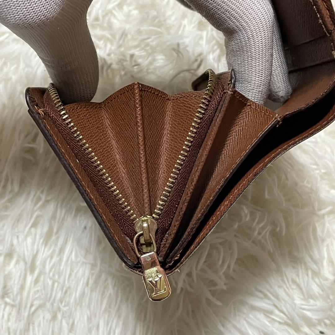 ルイヴィトン　ポルトモネビエトレゾール　折り財布　L字ジップ　モノグラム　PVC