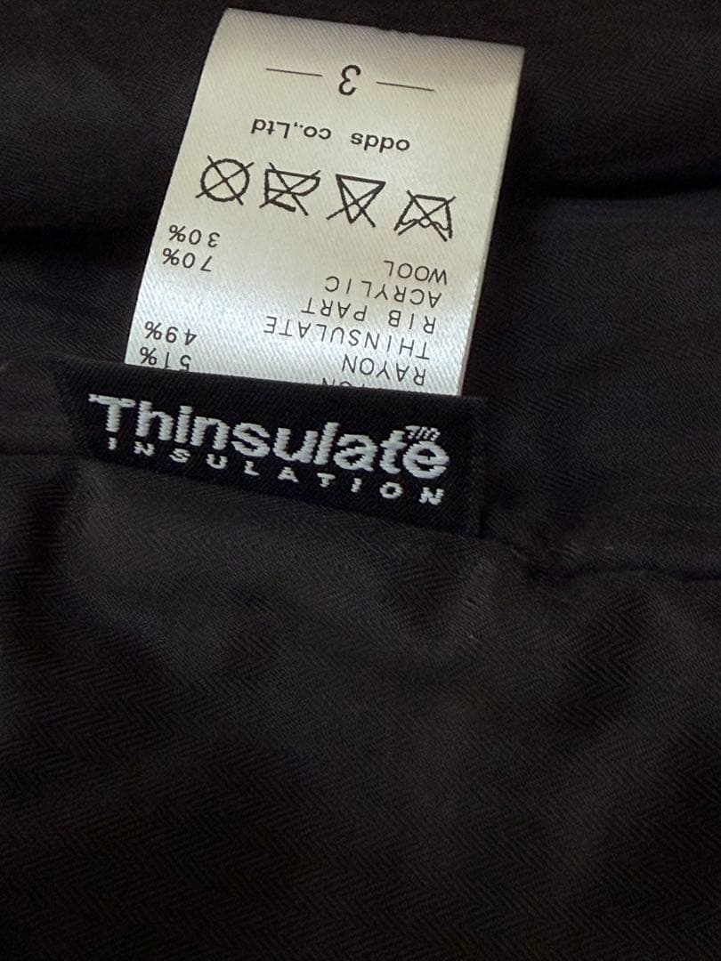 【名作希少サイズ3】ラウンジリザード 牛革シングルライダース黒 シンサレート中綿