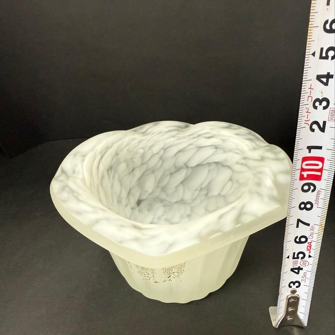 【本物保証】藤田喬平 手吹 金彩白地鉢　共箱 送料込み