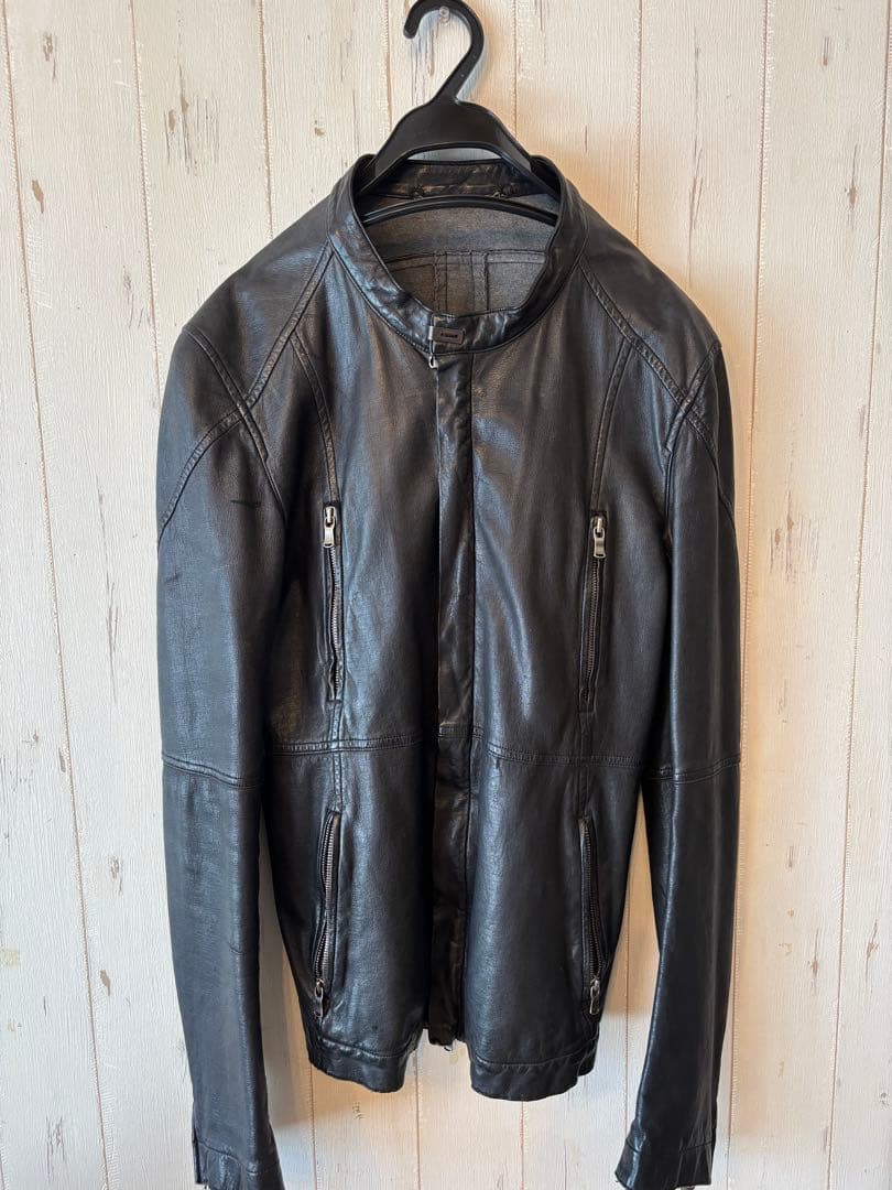 ビリジアン　シングルライダースジャケット