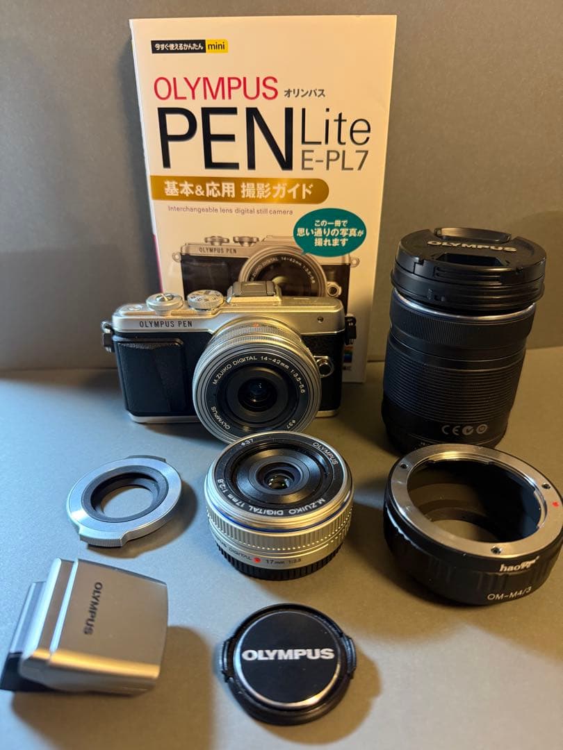 OLYMPUS PEN E-PL7 ダブルズームキット＋ 純正パンケーキレンズ他