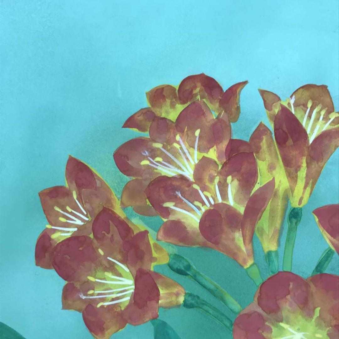 【真作】野々内良樹/夏花図/花図/花鳥図/掛軸☆宝船☆AD-493