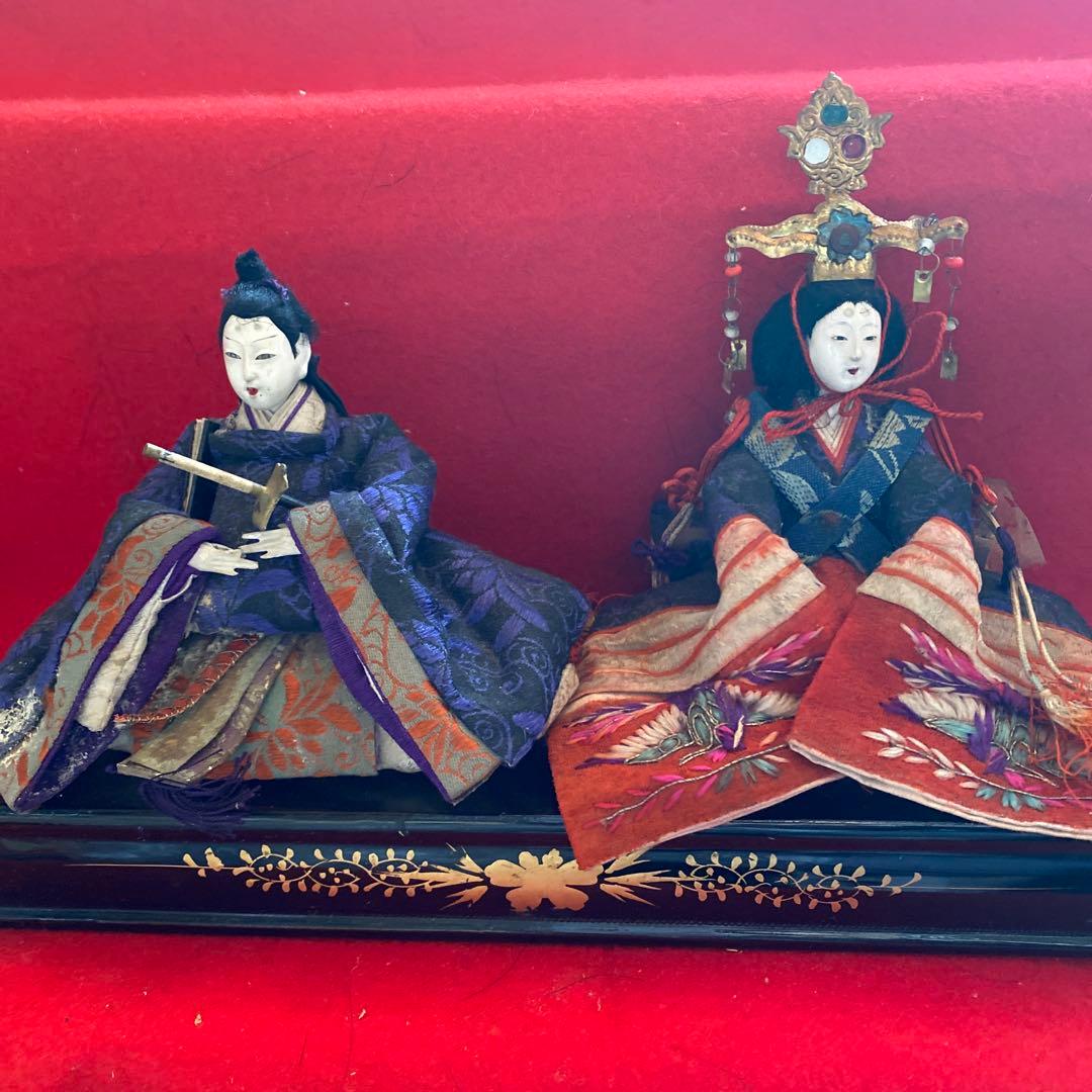 雛祭り　古い内裏雛　芥子びな　明治ごろ