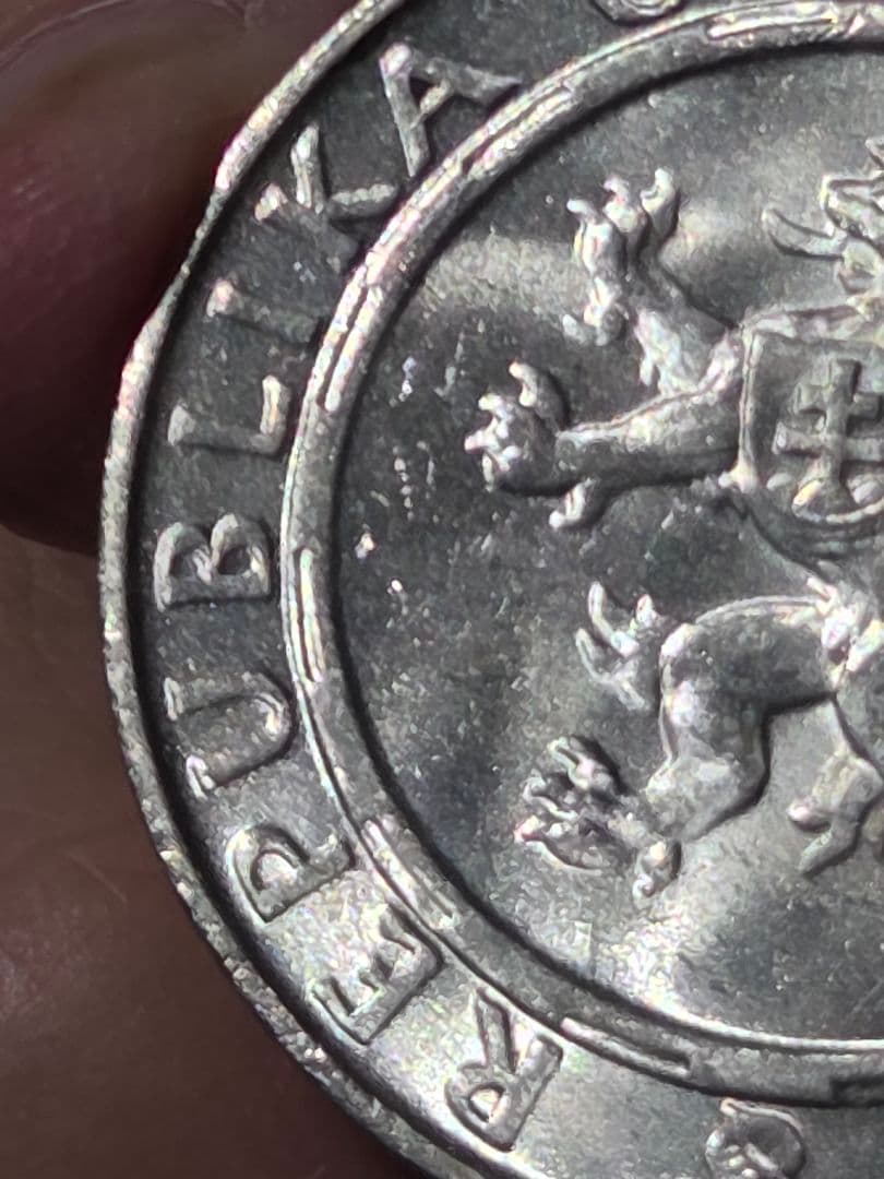 (稀少) チェコスロバキア人民共和国　解放10周年記念　100コルン銀貨1955