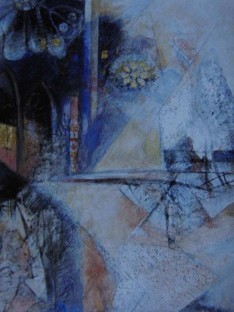 荻原寛子、【聖堂】、希少な額装用画集より、新品額装付、状態良好