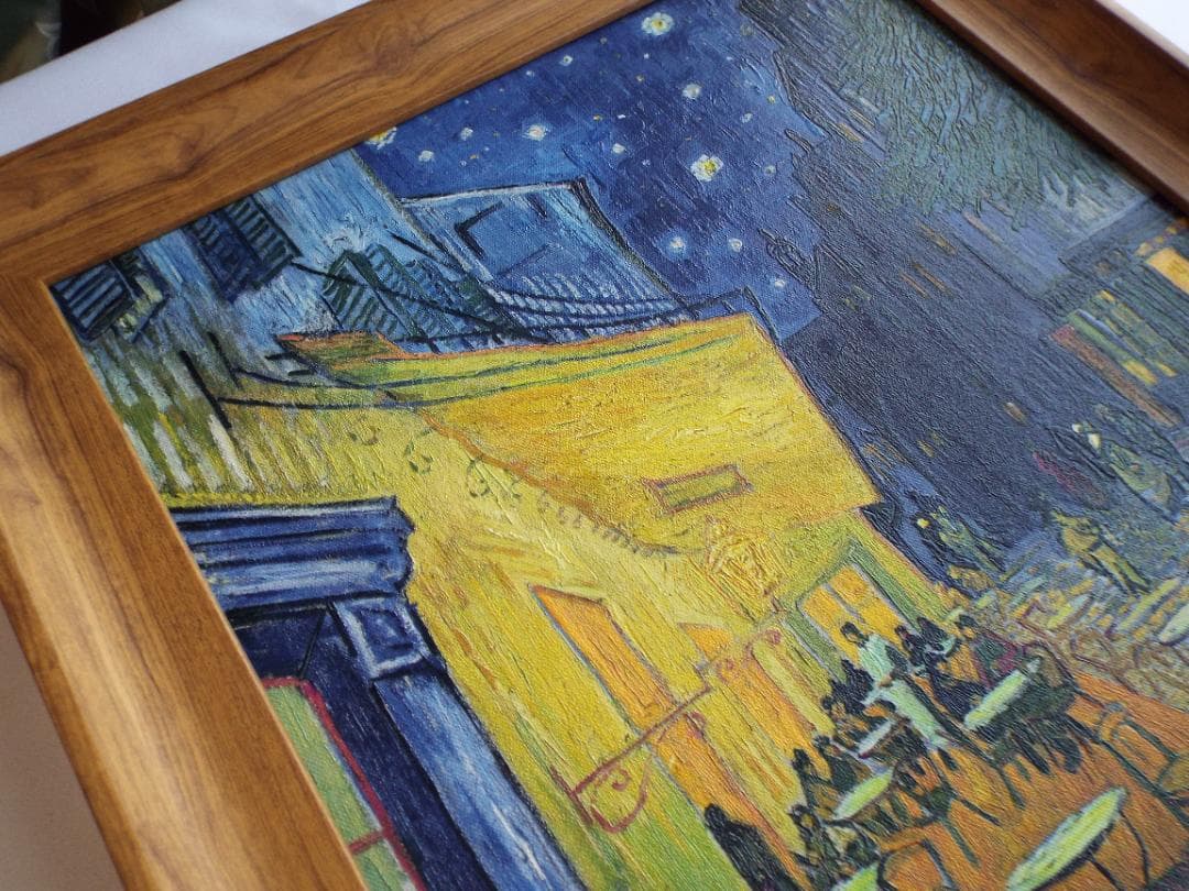 ゴッホ　夜のカフェテラス　ゴッホの立体複製画「アルゴグラフ」
