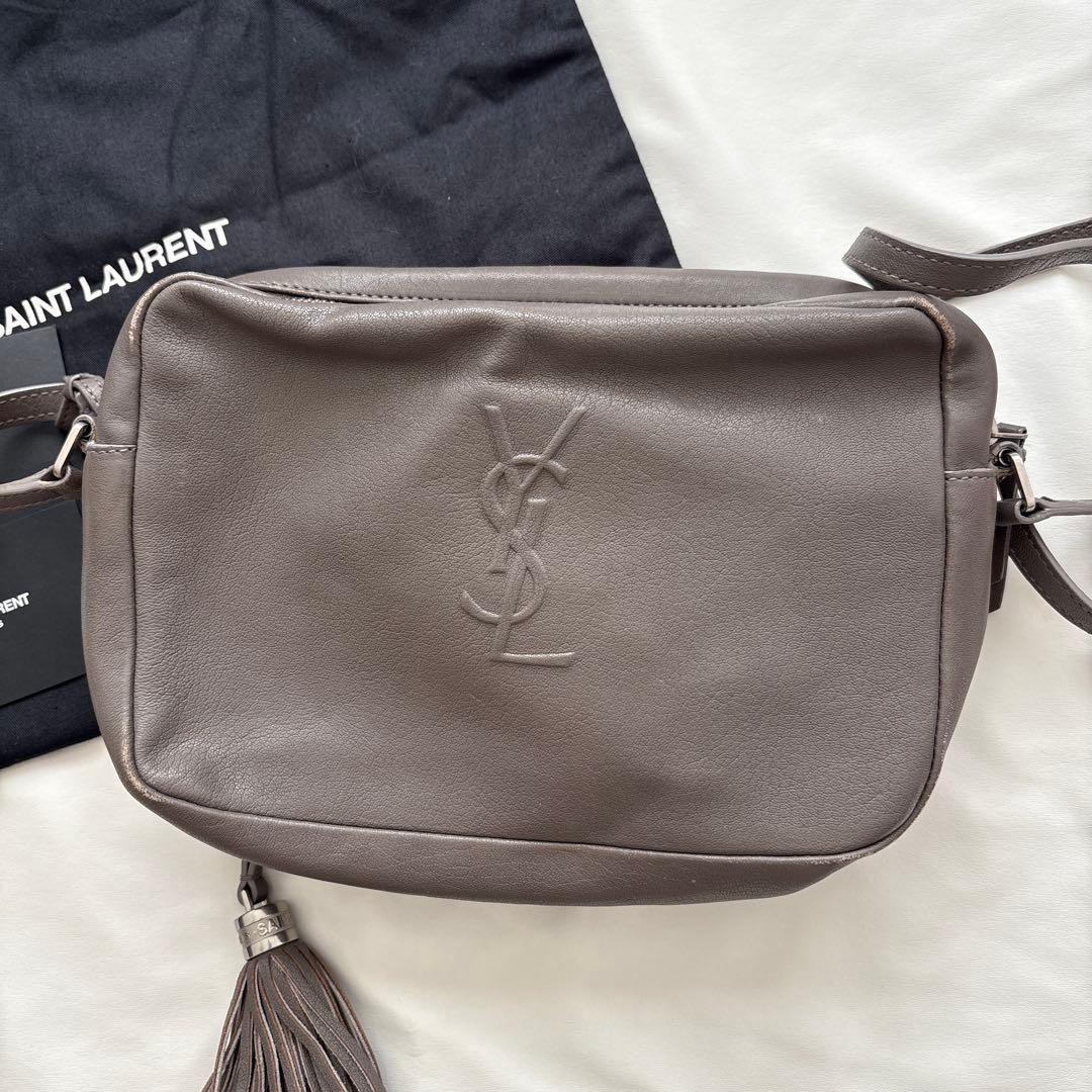 【レシート有り】サンローラン　ルーカメラバッグ　ショルダー　グレー