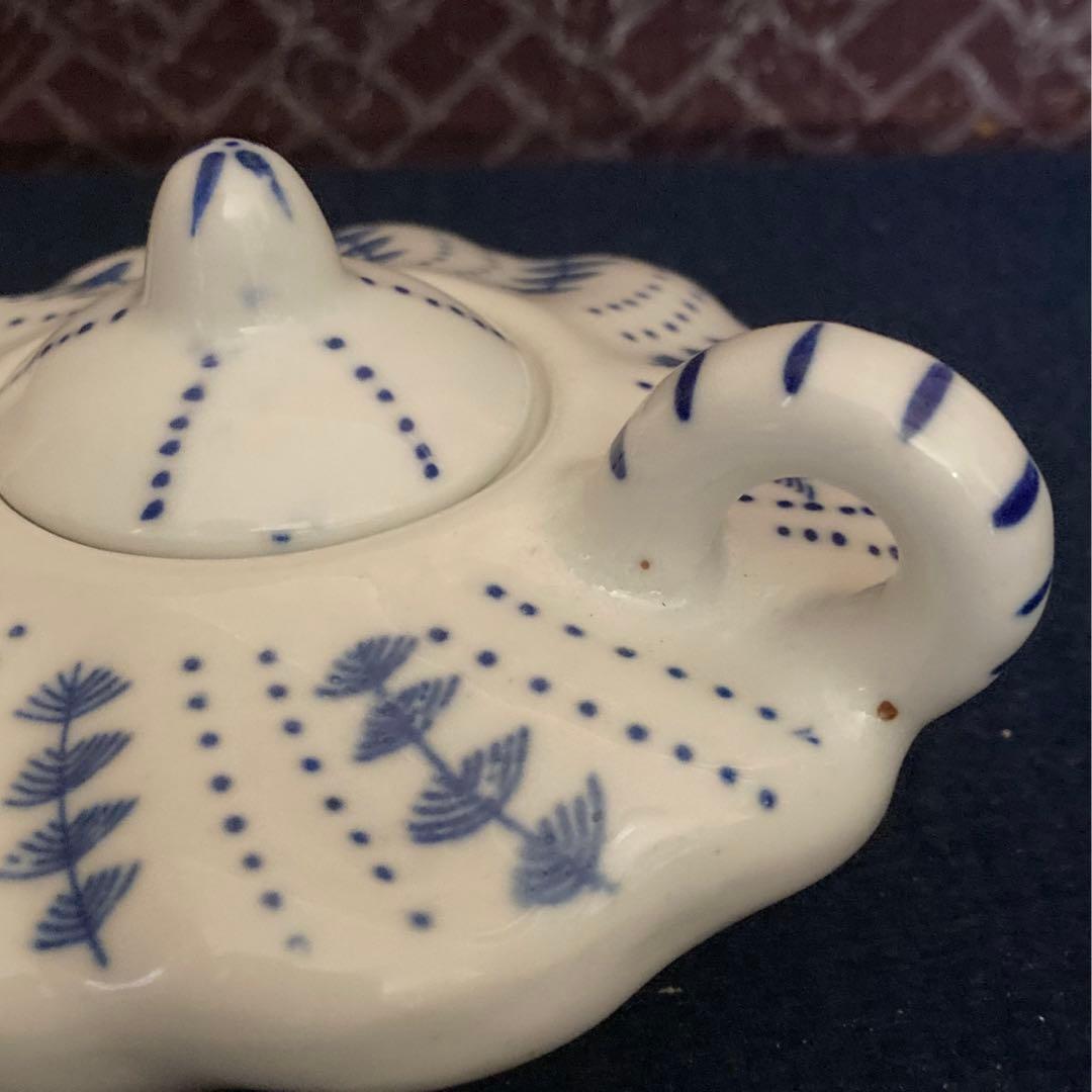 青花後手茶心壷　急須　煎茶道具