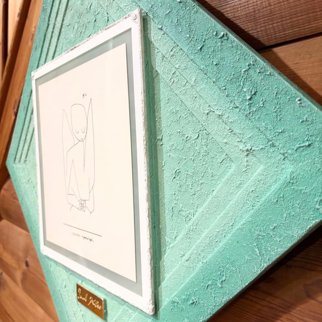 【美品】パウルクレー 忘れっぽい天使 アートボード ハンドメイドフレーム