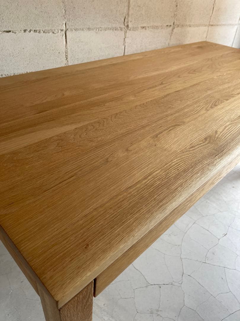 美品　無印良品　MUJI ダイニングテーブル　180 オーク無垢材　引出し付