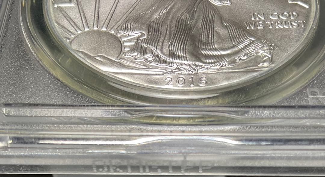 2016 アメリカ イーグル銀貨　PCGS SP70 Lettered Edge