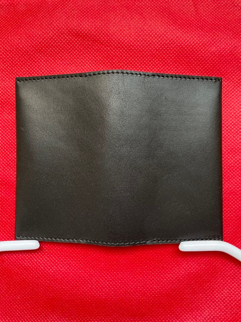 新品未使用 【OZIO】レザー名刺入れ ブラック/ターコイズ ペンギン柄