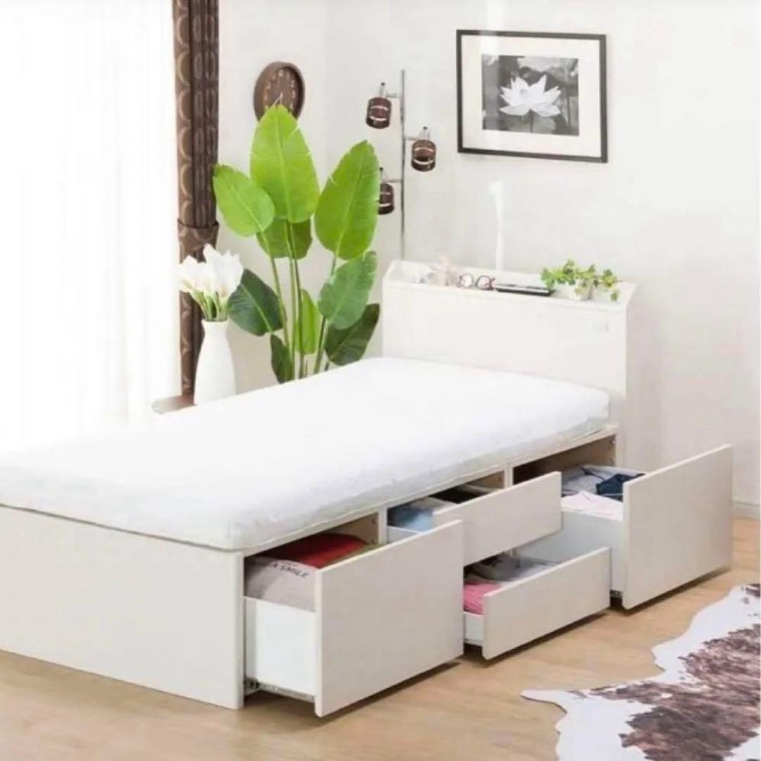 【最終値下げ！】ベッド　フレーム　ニトリ　ジオチェスト　廃盤品