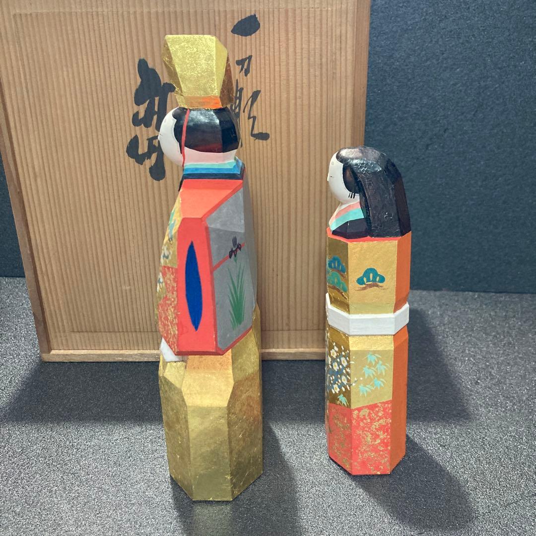 雛人形　奈良一刀彫り　大矢由造刀