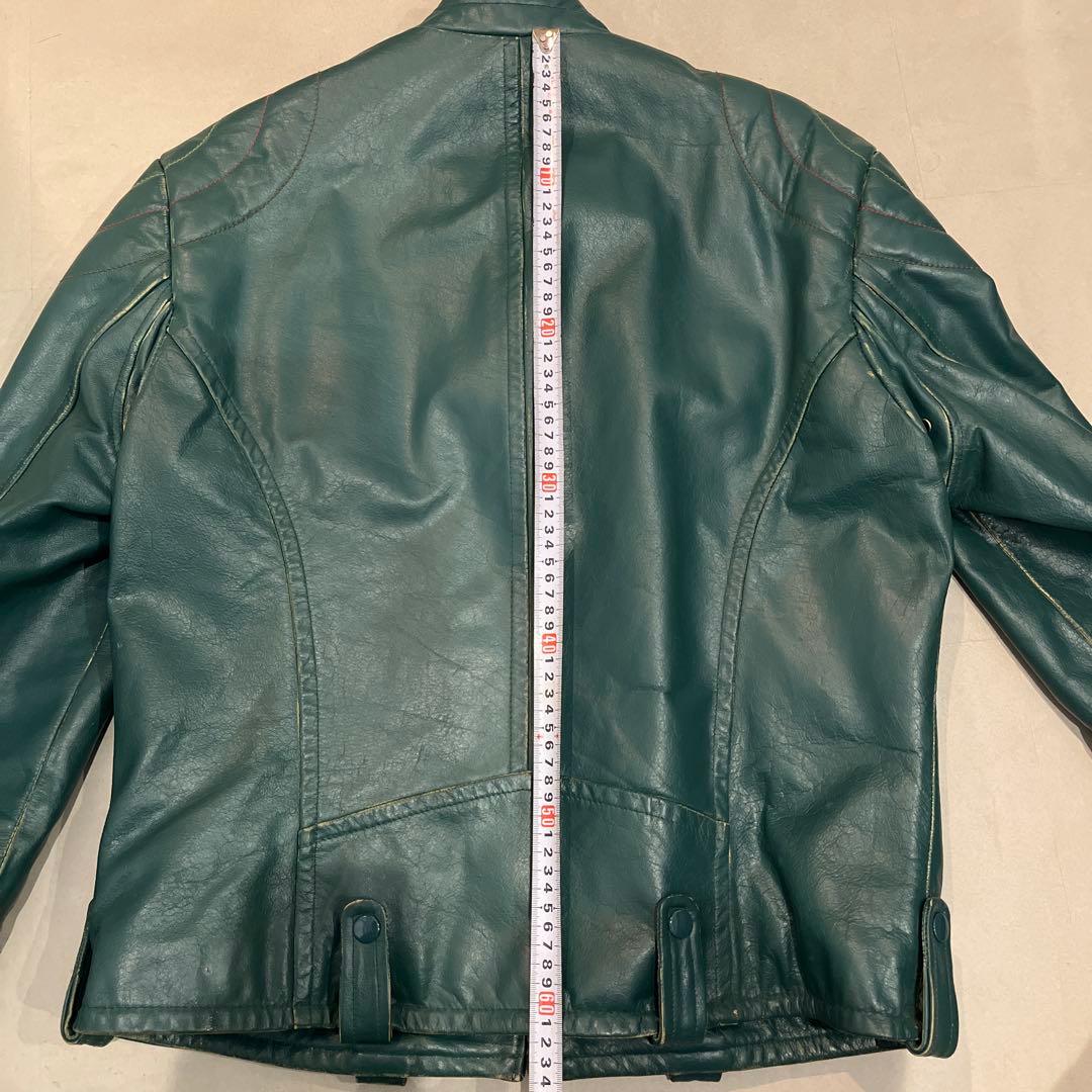 schott ショット　シングルライダース　レザージャケット　L グリーン