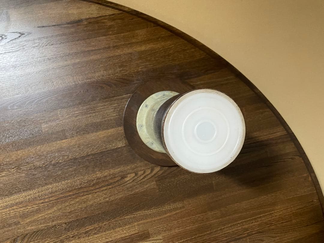 ①円卓　食卓　丸テーブル　昭和レトロ　ターンテーブル　大型　和モダン　中華