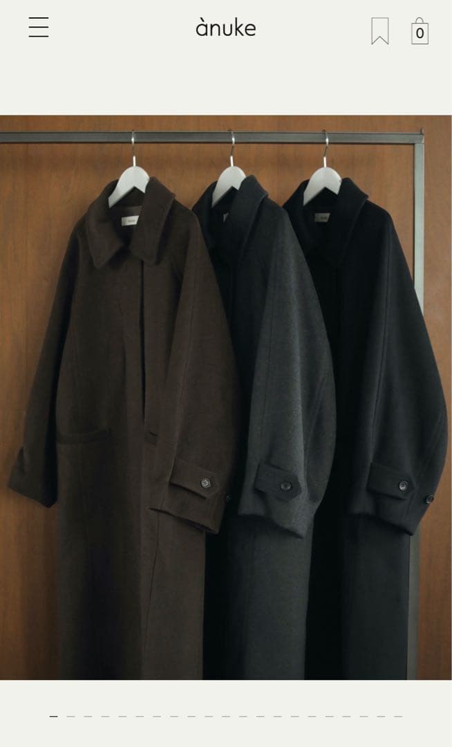 ジャケット・アウター Wool Soutiencollar Coat/anuke