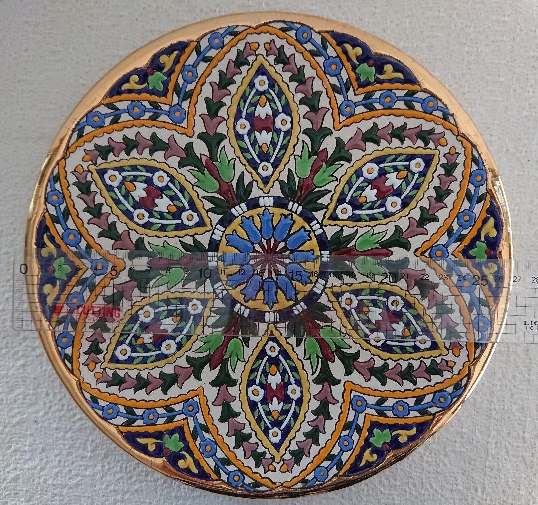 【金高騰中】PAIN スペインSEVILLA セビリア焼24k 金彩 飾皿３枚組