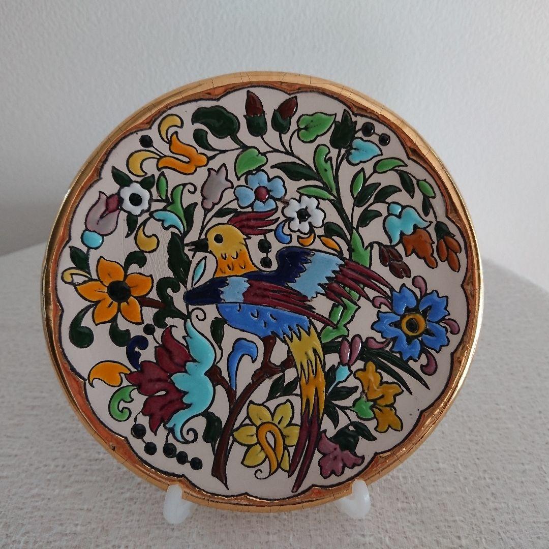 【金高騰中】PAIN スペインSEVILLA セビリア焼24k 金彩 飾皿３枚組