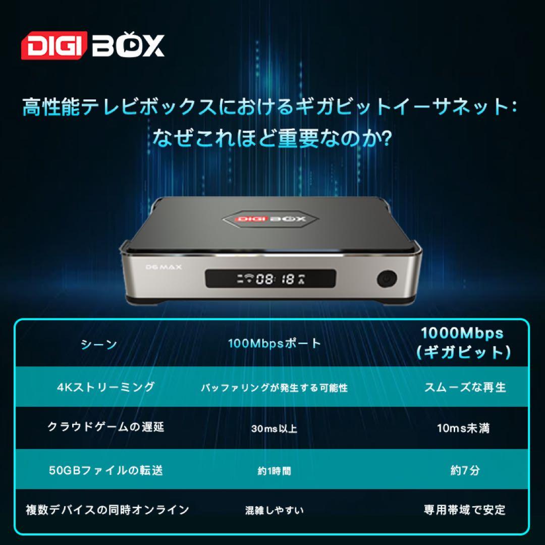 即時発送DIGIBOX D6 MAX｜8K対応｜千兆LAN 168時間見逃し