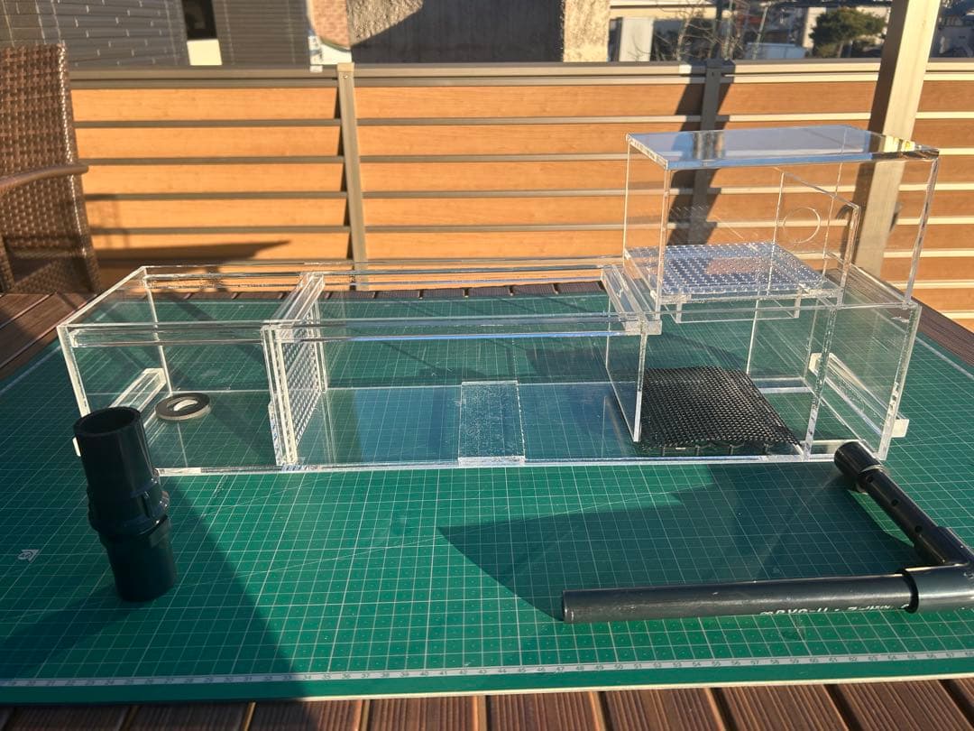 60cm水槽用　アクリル製上部濾過式アクアポニックス仕様