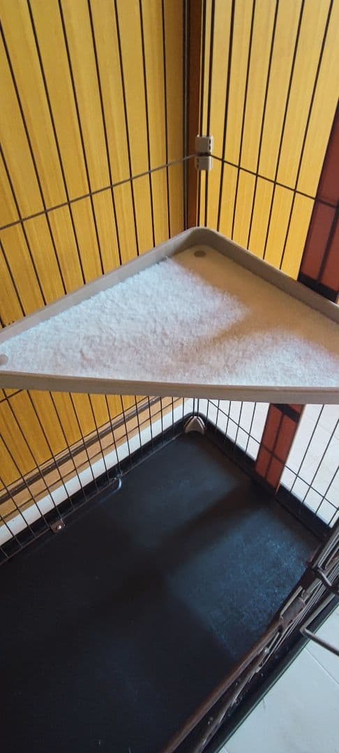 ★美品 PITS 木製 2段式キャットケージ ハンモック付き