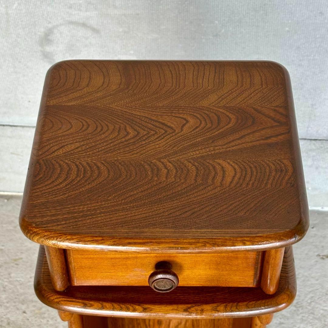 ★70s★ KarImoku カリモク電話台 サイドテーブル 花台 レトロ家具