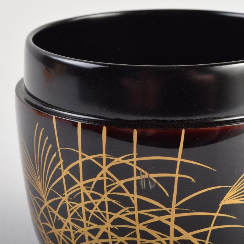 茶道具　加藤一衛造　秋月蒔絵　棗　共箱　V　8849