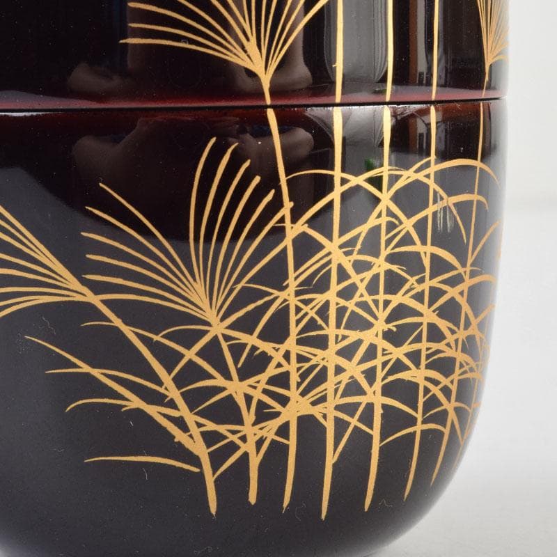 茶道具　加藤一衛造　秋月蒔絵　棗　共箱　V　8849