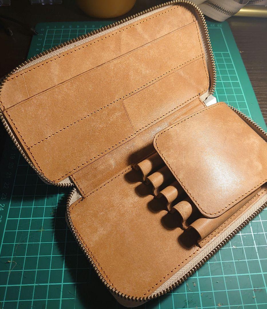 プエブロ　オルテンシア　ラウンドジップペンケース【検　バハギア　野原工芸　工房楔