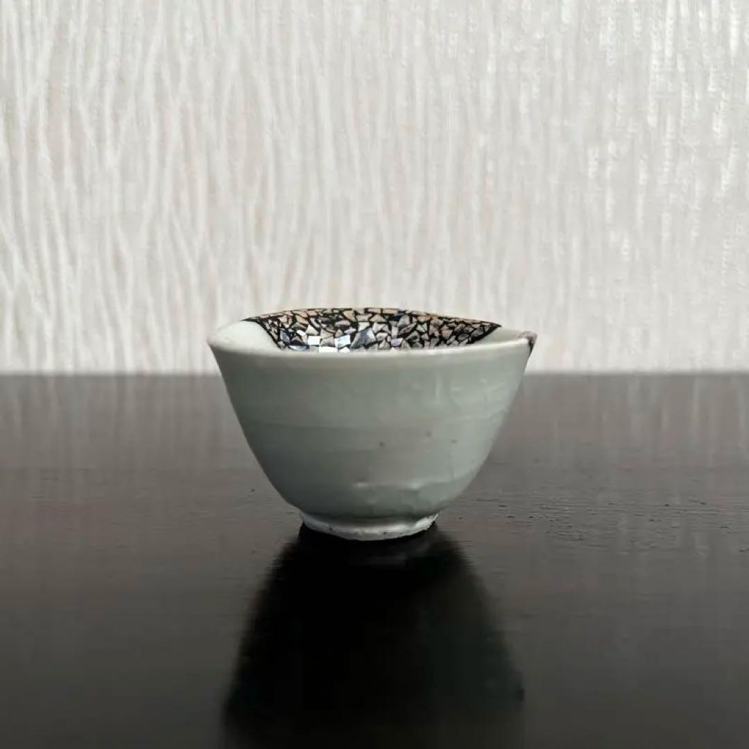 初期伊万里　白磁小盃　金継ぎ