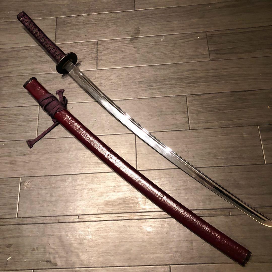 高級居合刀　高級模造刀　樋入り　茶拵え　亜合金刀身　名刀