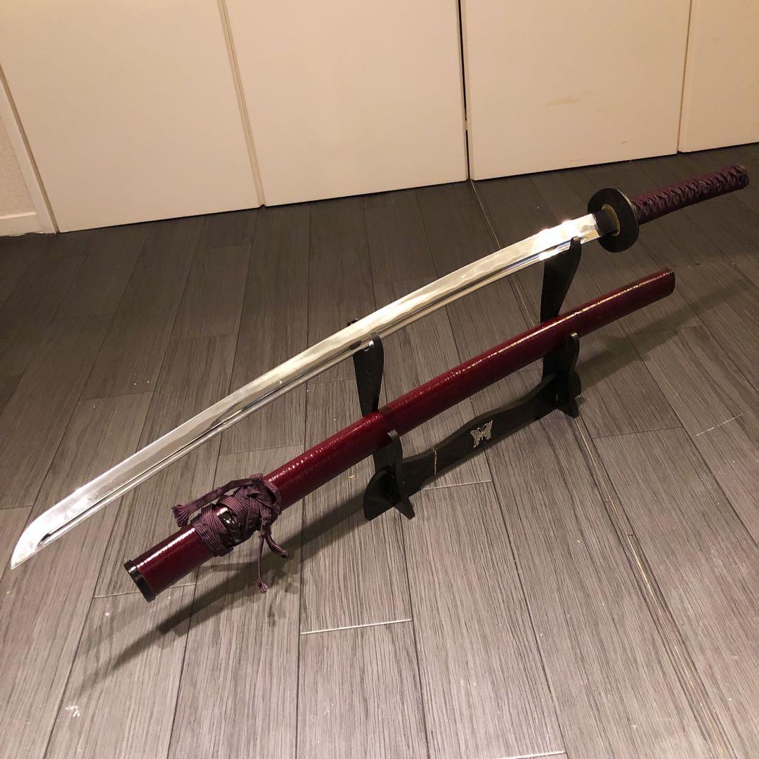 高級居合刀　高級模造刀　樋入り　茶拵え　亜合金刀身　名刀