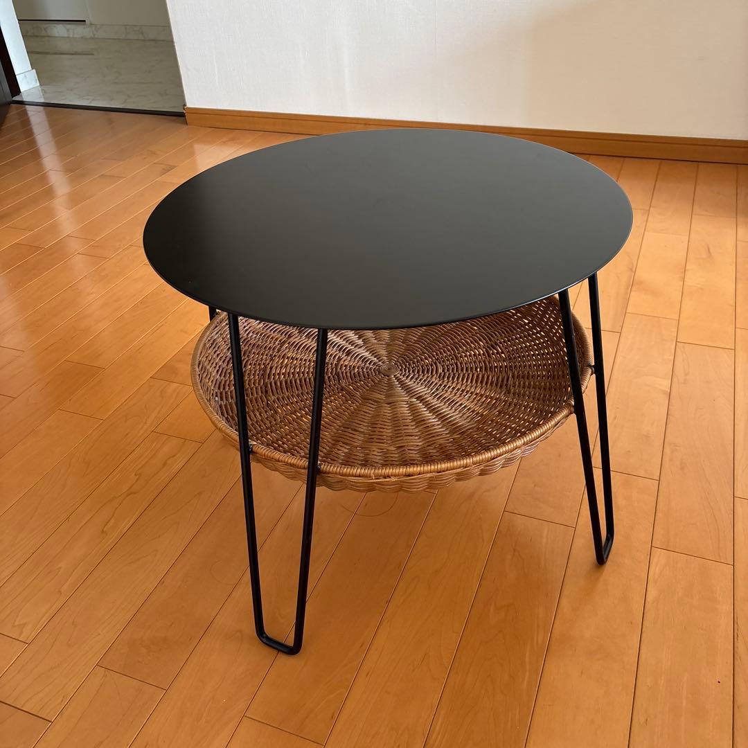 サイドテーブル・ナイトテーブル・ローテーブル IDEE WALLABY LOW TABLE ROUND Black