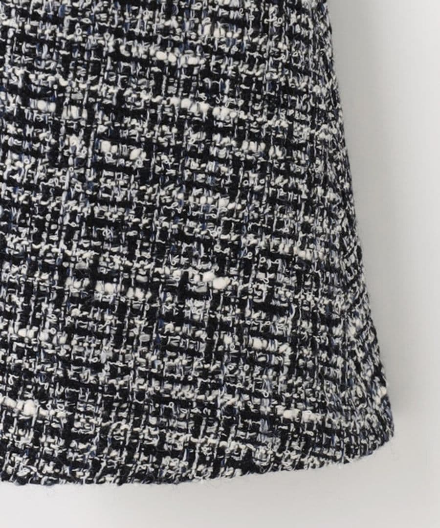 新品未使用 タグ付き 組曲 ラメループモールツイード フレアスカート