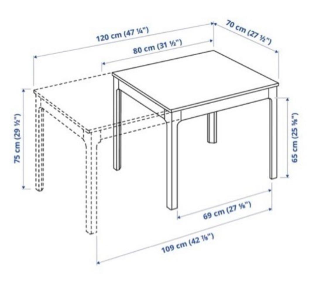 【美品★サイズ調整可能】ダイニングテーブル IKEA 2〜4人掛け