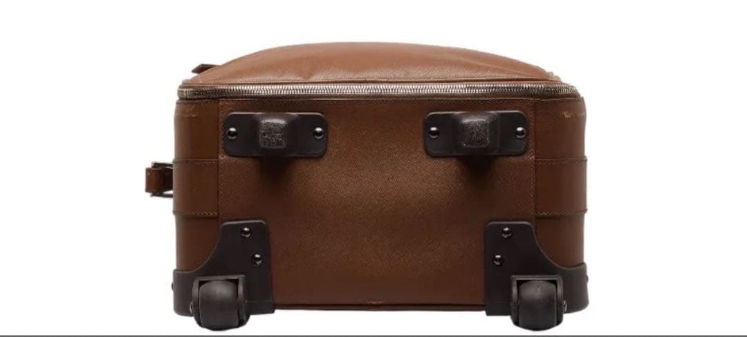 プラダPRADA 三角ロゴ　サフィアーノ　キャリーケース　ブラウン